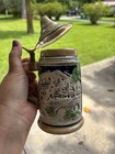 Vintage Beer Stein Lidded German Bavarian Style