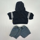 Build A Bear Navy Wings Roller Jockey Hoodie Denim Jeans Teddy Clothes Outfit