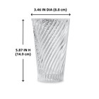 Mainstays Rosie Glass Drinking Cups 16 Oz Set Of 8 Clear Glass Tumblers Drinkwar