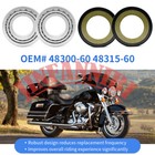 1  Fork Neck Post Stem Bearing Race Dust Seals Set For Harley  48300-60 48315-60