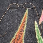 Vintage 10k Gold Tone Metal Wire Rim Oval Eyeglasses W  Hard Case  Unisex