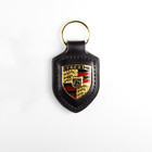 Porsche Emblem Keychain     Premium Car Leather Key Ring Gift For Enthusiasts