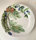 Pottery Barn Watercolor Leaves Dessert Salad Brunch Plate 8  Set Of 3