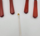 15 Pieces Of Bakelite Handled Flatware - Dark Orange red Handle 409 Tested