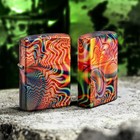 Zippo Fusion Waves Design Tumbled Brass 540 Fusion Windproof Pocket Lighter     