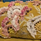 Magaschoni Home Decorative Throw Pillow 18x14  Yellow Pink White Floral Boho