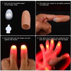 2pcs Led Light Up Thumb Fingers Magic Trick Party Novelty Funny Toy Props Gift