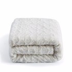 Dada Bedding Luxury White Roses Soft Warm Sherpa Backside Faux Fur Throw Blanket