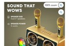 Masingo Karaoke Machine Presto G2 - Gold   For Adults And Kids  2022 