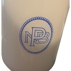 Vintage Pnb  people s National Bank  Pedestal Coffee Mug Milk Glass Advertising 