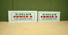 2 Vtg Original Sinclair Power X The Super Fuel Gasoline Gas Pump Part Glass Sign