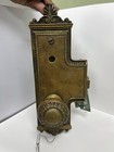 Antique Vintage Old Bronze Yale Exterior Entry Door Lock Knobs Plate Lockset Key