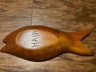 Vintage Hand Carved Fish Shaped Bowl Haiti