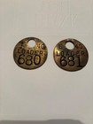 Vintage Pa Coal Mine Brass Loader Tags