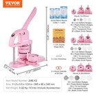 300 Piece 3 In 1 Pin Ergonomic Handle Press Circle Cutter Button Badge Maker Kit