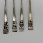 Set Of 4 Iced Teaspoons Oneida Coronation Community Silverplate 7 1 2 
