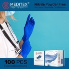 Meditex   Exam Nitrile Gloves Indigo Blue Powderfree 4mil Small-xl 1000 Pcs