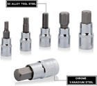 Hex Bit Socket Set Premium S2 Alloy Steel   13-piece Metric 2mm - 14mm Allen
