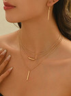 3pcs set Layered Women Jewelry Set Necklace Earrings Minimalist Pendant Gift For