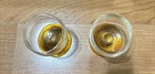 Roemer German Wine Glass Goblet  Amber   Clear  Germany 4 5    Set Of 2 Vintage