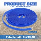 2pcs Carpet Marker Strips 0 4 Inch X 16 4 Ft  Floor Markers Nylon Strip  Blue