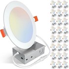 6 Inch Led Recessed Ceiling Light 5cct Dimmable With Junction Box 2700k-5000k
