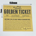 10pcs Wonka Golden Tickets Willy Chocolate Gold Tickets Replica Christmas Gifts