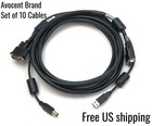 10-pack Avocent Cbl0028 12ft Dvi-i Usb For Legacy Kvm   Server Racks