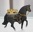 Antique  Spelter  Metal Horse Lighter 1960s