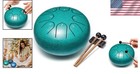 Elegant 6-inch Steel Tongue Drum With Mallets - Perfect For Gifts   Meditation