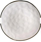 Modern Elama 3 Piece Stoneware Dinnerware Set In Matte White W Gold Rim Trim New