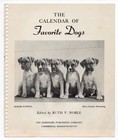 Boxer Puppies   Miniature   Toy Poodle     1953 Vintage Dog Calendar Print