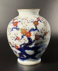 Large Fukagawa Seiji Kiln Porcelain Vase