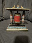 Pair Tibetan Buddhist Prayer Wheels Hand Painted Decorative Spiritual Art