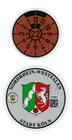 Cologne K  ln Germany German License Plate Registration Seal   Inspection Sticker