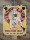 Weeklyhouse Cigar Box Guitar Acoustic Electric 3 String  Lucky Lady Motor Oil