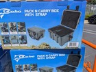 Coho Pack N Carry Storage Box With Strap  20 2    L X 14 7    W X 11 1    H Gray