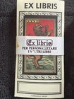  25  Vintage Ex Libris Bookplates Raised Lion Artwork Milano - New