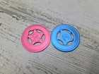 100x Harvard Standard Metal Typer Blank Good Luck Tokens Multi Colored Nos