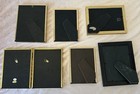 Vtg Picture Photo Frames Brass Gold 5x7 Gallery Wall Hinged