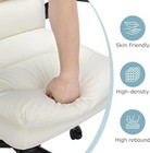  Ergonomic Swivel Office Desk Chair With Flip-up Armrest And Set Of 1 White
