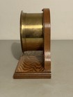 Vintage Bell Clock Co Ships Clock Porthole Quartz  On Solid Oak Stand Working