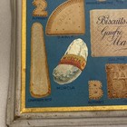 Vtg Or Antique French Tin Litho Advertising Sign Biscuits Pernot France
