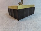 Chase Chrome Co  Art Deco Dolphin Cigarette Box Brass   Bakelite Helen Bishop
