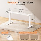 Huuger Dual Motor Electric Standing Desk Frame White 47-87in Sit-stand