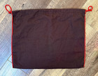 Coach Drawstring Dust Bag Brown W  Red Stitching 16    X 13    Protective Storage