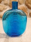 Vintage Commemorative Glass Whisky Decanter Blue Glass - The Church In The Fort