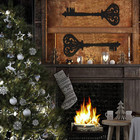 2 Pcs Keys Wall Decor Large Skeleton Key Sign Vintage Antique Wooden Wall Art Fa