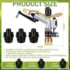 1 Pcs Agriculture Farm Irrigation Sprinklers 360   Adjustable Impact Gun Sprinkle