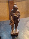 Vintage Diminutive Well Executed Hand Carved Wood Sculpture Of A Man 4    